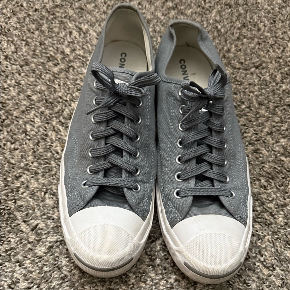 Converse Jack Purcell Classic Gray Canvas Shoes - 10